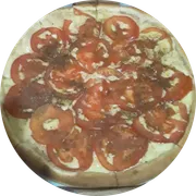 Tradicionais: 10- Marguerita - Pizza Grande (Ingredientes: Molho, Duas Camadas de Mussarela, Tomate, Manjericão Seco, Orégano)