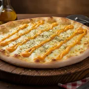 Especiais: 6 Queijos - Pizza Grande 35 cm3 sabores (Ingredientes: Catupiry, Cheddar, Gorgonzola, Mussarela, Parmesão, Provolone)