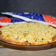 Premium: 28- Moda da casa - Pizza Grande (Ingredientes: Muçarela,  Calabresa,  Cebola,  Contra filé,  Ervilha,  Milho,  Azeitona,  orégano,  batata palha)
