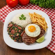 Pratos Individuais: Bife à Cavalo - Executivo (Ingredientes: Bife à Cavalo)