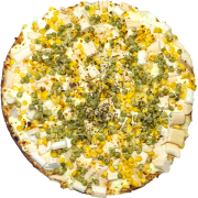 Tradicionais: Mineira - Pizza Grande (Ingredientes: Catupiry, Ervilha, Milho, Molho de Tomate, Mussarela, Orégano, Palmito)