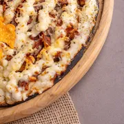 Tradicionais: FIRENZI - Pizza Grande (Ingredientes: Bacon, Catupiry, Molho de Tomate, Orégano, Parmesão)