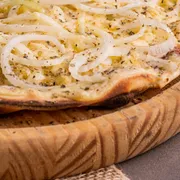 Novidades: ALHO PORÓ - Pizza Grande (Ingredientes: Alho Poró, Cebola, Molho de Tomate, Mussarela, Orégano, Parmesão)