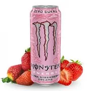 Energéticos: Monster Strawberry Dreams (Morango) 473ml - Energético sabor Morango