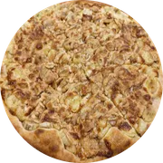 Doces: Banana Nevada - Pizza Grande (Ingredientes: Fatias de banana, Açúcar cristal, Canela em pó, Chocolate branco)