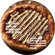 Esfihas Doces: IOIÔ Cream - Esfiha (Ingredientes: Chocolate ao Leite, Chocolate Branco)