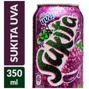 Refrigerante: Sukita uva Lata 350 ML)