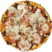 Tradicionais: Carne de Sol - Pizza Grande (Ingredientes: Carne Seca, Catupiry, Cebola, Molho de Tomate, Mussarela, Orégano, Pimenta, Tomate)