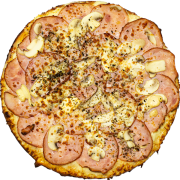 Tradicionais: Canadense - Pizza Grande (Ingredientes: Champignon, Lombinho, Molho de Tomate, Mussarela, Orégano)