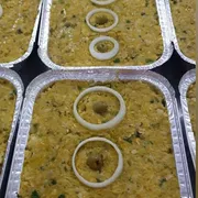 CONGELADOS: Torta de Bacalhau com Palmito - Deliciosa torta de bacalhau com palmito, ovos, cebola, azeitonas, azeite e corante (não contem camarão e nenhum outro fruto do mar)Embalagem: 1kg