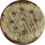Variadas: 29-Lombory - Pizza Grande (Ingredientes: Azeitona, Catupiry, Lombo Canadense, Molho de Tomate, Orégano)