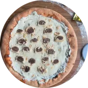 Doces: Ouro Branco - Pizza Grande (Ingredientes: Chocolate Branco, Ouro Branco)