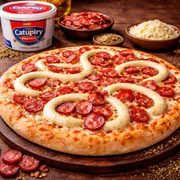 Premium: Mussarela, Calabresa, bacon e Catupiry Original - Pizza Grande (Ingredientes:  Champignon, Mussarela,  Bacon, Calabresa, Catupiry Original)