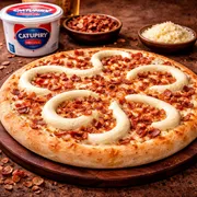 Premium: Mussarela Bacon e Catupiry Original - Pizza Grande (Ingredientes: Mussarela,  Bacon, Catupiry Original)