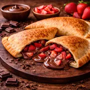 fogazza doce: Chocolate com Morango - fogazzas (Ingredientes: chocolate, morango)