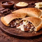 fogazza doce: Chocolate Misto - fogazzas (Ingredientes: chocolate branco, chocolate)