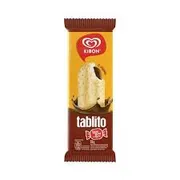 Sorvetes Kibon: PICOLÉ TABLITO 59 GR - O Picolé Tablito da Kibon (59g) é um dos sorvetes mais populares do Brasil, conhecido pela combinação de sorvete de creme, recheio de chocolate ao leite e uma casquinha de chocolate branco crocante