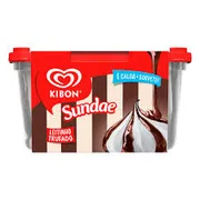 Sorvetes Kibon: SUNDAE LEITINHO TRUFADO - Com 1.4 litros,esta irresistível combinação de leitinho trufado proporciona uma experiência indulgente a cada colherada