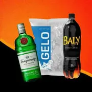 Kits: KIT BALY 2 LITROS + GIN TANQUERAY + GELO 3 KG - OPÇÃO DE TROCAR O ENERGÉTICO, COLOCAR NAS OBSERVAÇÕES.