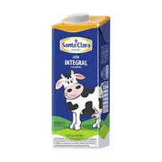 Mercearia: LEITE INTEGRAL SANTA CLARA 1 LITRO - LEITE INTEGRAL