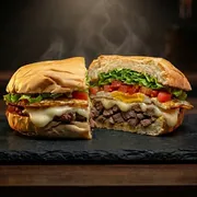 Lanches: X-Egg Filé - Lanches Simples (Ingredientes: Pão de Hambúrguer, Maionese, Alface, Tomate, Filé mignon, Ovo, Presunto, Queijo)
