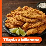 Porções Pequena 500g: Tilápia a Milanesa 500g - Porções (Ingredientes: Porção)