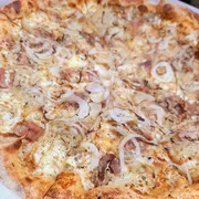 Tradicionais: 06.Atum - Pizza Grande (Ingredientes: Atum, Cebola, Molho Artesanal, Mussarela, Orégano)