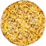 Aves: Frango Cremoso - Pizza Pequena (Ingredientes: Molho, Mussarela, Peito De Frango Desfiado, Creme De Leite, Milho, Bacon cubos)