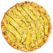 Vegetais: Abobrinha - Pizza Pequena (Ingredientes: Molho, Muçarela, Abobrinha refogada ao alho, Parmesão)