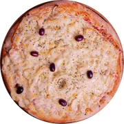 Salgadas: Portuguesa com Mussarela - Pizza Grande - Salgada (Ingredientes: Mussarela, Cebola, Ervilha, Ovos, Presunto Picado)