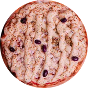 Salgadas: Palmito com Catupiry - Pizza Grande - Salgada (Ingredientes: Cebola, Catupiry, Palmito, Ervilha)