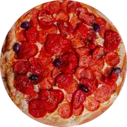 Salgadas: Pepperoni com Mussarela - Pizza Grande - Salgada (Ingredientes: Mussarela, Pepperoni, Tomate Seco)