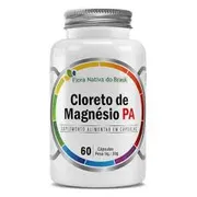 Suplementos & Fitoterápicos: Cloreto de magnésio P.A 60cps Flora Nativa - Auxilia na função muscular e nervosa, ajudando a reduzir cãibras e fadiga, contribui para a saúde óssea e o bom funcionamento do metabolismo.