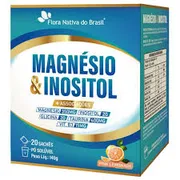 Suplementos & Fitoterápicos: Magnésio com Inositol, Glicina, Taurina e Vitamina B3 (sabor maracujá) 20 sachês Flora Nativa - Ajuda no relaxamento, melhora do sono e redução do estresse e ansiedade.Também apoia a função muscular, equilíbrio hormonal e saúde do sistema nervoso.