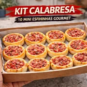 Combos mini: kit calabresa - 10 mini esfihinhas de calabresa