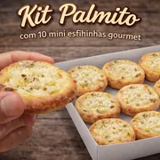 Combos mini: Kit palmito - 10 mini esfihinhas de palmito