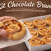 Combos mini: Kit Chocolate branco - 10 mini esfihinhas de Chocolate branco (chocolate ao forno)