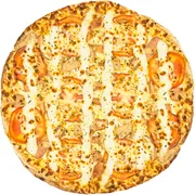 Carnes: Atum da Chez - Pizza Pequena (Ingredientes: Molho, Mussarela, Atum sólido, Requeijão Cremoso, Fatias de tomate)