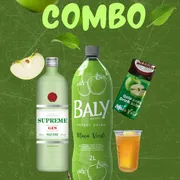 Combo: Combo Gin Supreme Maça Verde - Combo (Ingredientes: 01 Gin, 01 Energético, 04 Gelos, 02 Copão)