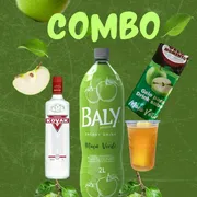 Combo: Combo vodka kovak energético maçã verde - Combo (Ingredientes: 01 Energético, 01 Vodka, 02 Copão, 04 Gelos)