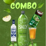 Combo: Combo vodka komaroff energético maçã verde - Combo (Ingredientes: 01 Energético, 01 Vodka, 02 Copão, 04 Gelos)