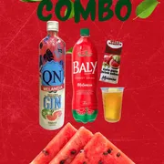 Combo: Combo Gin QN Melancia - Combo (Ingredientes: 01 Gin, 01 Energético, 04 Gelos, 02 Copão)