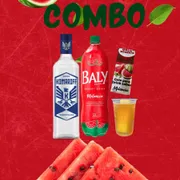 Combo: Combo de vodka komaroff energético melancia - Combo (Ingredientes: 01 Energético, 01 Vodka, 02 Copão, 04 Gelos)