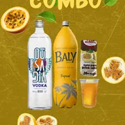 Combo: Combo vodka ousadia energético tropical - Combo (Ingredientes: 01 Energético, 01 Vodka, 02 Copão, 04 Gelos)