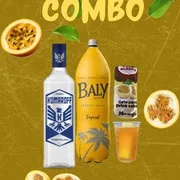 Combo: Combo de vodka komaroff energético tropical - Combo (Ingredientes: 01 Energético, 01 Vodka, 02 Copão, 04 Gelos)