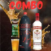 Combo: Combo sminorff tradicional - Combo (Ingredientes: 01 Vodka, 1 energético 2L, 02 Copão, 04 Gelos)