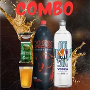 Combo: Combo vodka ousadia energético tradicional - Combo (Ingredientes: 01 Energético, 01 Vodka, 02 Copão, 04 Gelos)