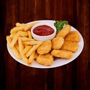 Pratos: Chicken Nuggets - Prato (Ingredientes: Chicken Nuggets, Batatinhas)