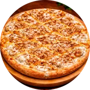 Doces: Banana nevada - Pizza Grande (Ingredientes: Banana, Canela, Chocolate Branco, Creme de Leite)