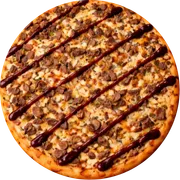Especiais: CARNE COM BARBECUE (SEM CEBOLA) - Pizza Grande (Ingredientes: iscas de carne, Molho Babecue, Molho de Tomate, Mussarela, Orégano)